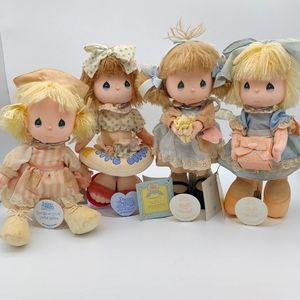 Vintage Precious Moments 11" Applause Doll w/ Stand 1985-89 Set of 4